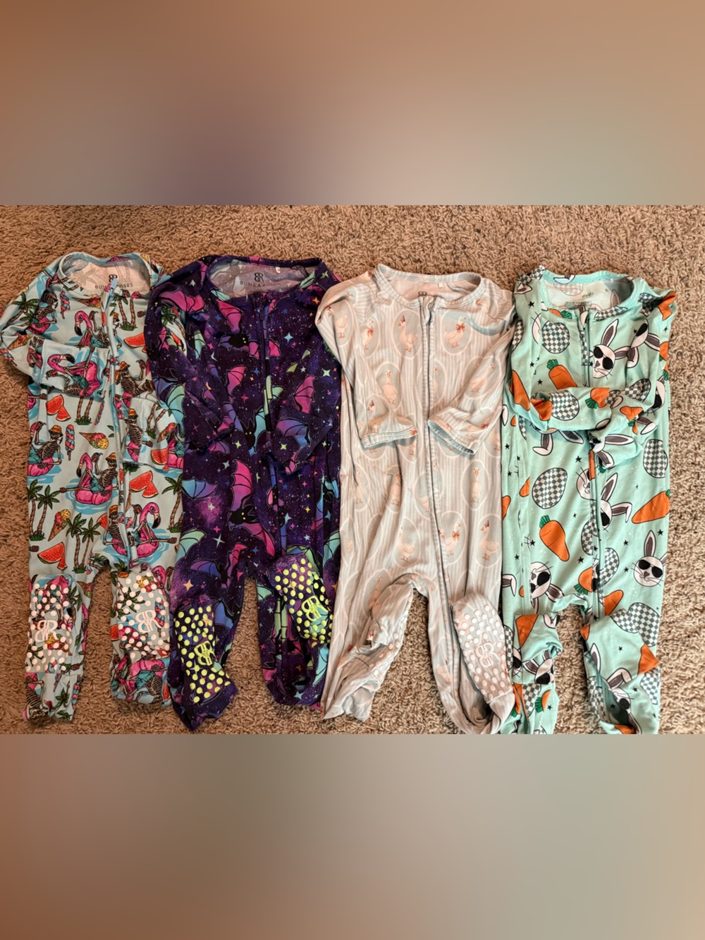 2T Bamboo Pajamas- Bums & Roses/Gigi & Max